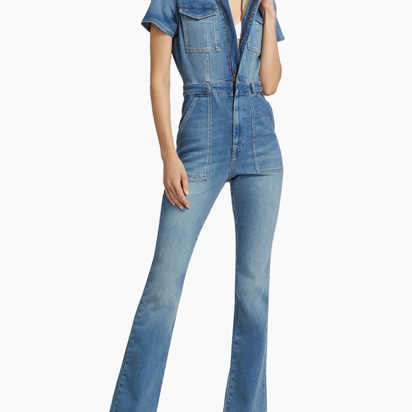 Good American's Fit For Success Small jumpsuit is crafted of stretch denim. NWT - Picture 4 of 6